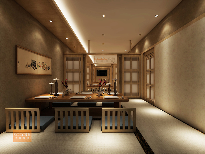 唐山天元駿景300平米"櫻川"日本料理店裝修設(shè)計